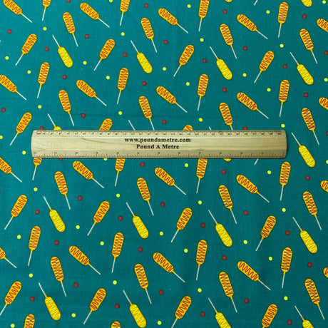 Pound A Metre Per Metre Per Metre Beautiful Digitally Printed 100% Cotton- 45" Wide (Teal)