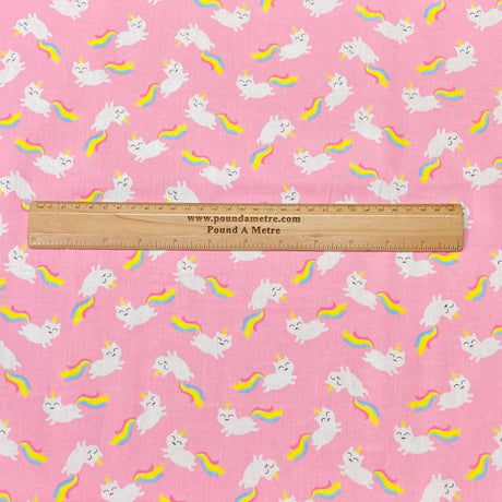 Pound A Metre Per Metre Per Metre Beautiful Digitally Printed 100% Cotton- 45" Wide (Unicorn)