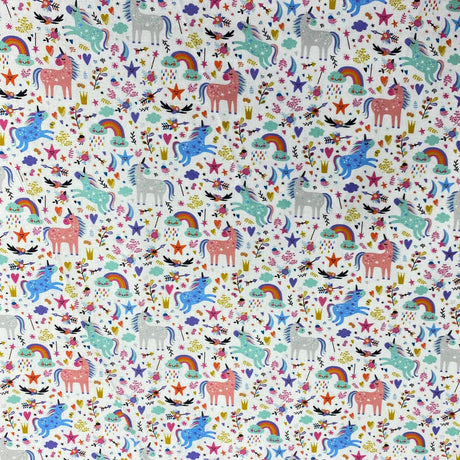 Pound A Metre Per Metre Per Metre Beautiful Digitally Printed 100% Cotton- 45" Wide (Unicorn)
