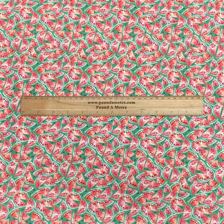 Pound A Metre Per Metre Per Metre Beautiful Digitally Printed 100% Cotton- 45" Wide (Watermelon)