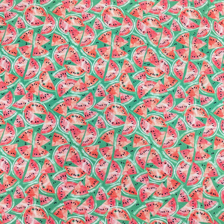 Pound A Metre Per Metre Per Metre Beautiful Digitally Printed 100% Cotton- 45" Wide (Watermelon)