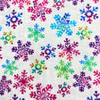 Pound A Metre Per Metre Per Metre Beautiful Digitally Printed 100% Cotton- 45" Wide (White Snowflake)