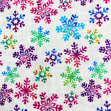 Pound A Metre Per Metre Per Metre Beautiful Digitally Printed 100% Cotton- 45" Wide (White Snowflake)