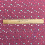 Pound A Metre Per Metre Per Metre Beautiful Digitally Printed 100% Cotton- 45" Wide (Wine)