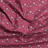 Pound A Metre Per Metre Per Metre Beautiful Digitally Printed 100% Cotton- 45" Wide (Wine)