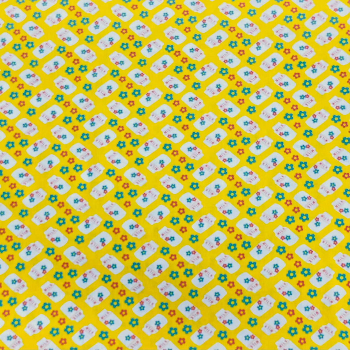 Pound A Metre Per Metre Per Metre Beautiful Digitally Printed 100% Cotton- 45" Wide (Yellow) (Cotton-Deal)