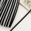 Pound A Metre Per Metre Black Rhinestone Trim - (Rimstone)
