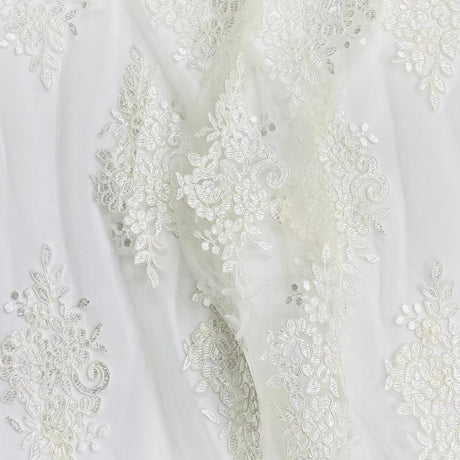 Pound A Metre Per Metre Bridal White Lace- 55'' Wide - (Lace 2)