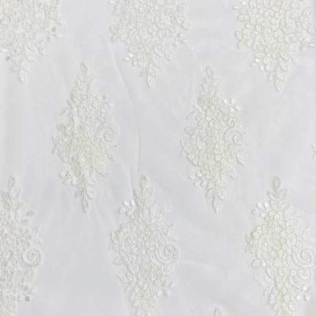 Pound A Metre Per Metre Bridal White Lace- 55'' Wide - (Lace 2)