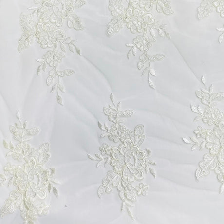 Pound A Metre Per Metre Bridal White Lace- 55'' Wide - (Lace  3)