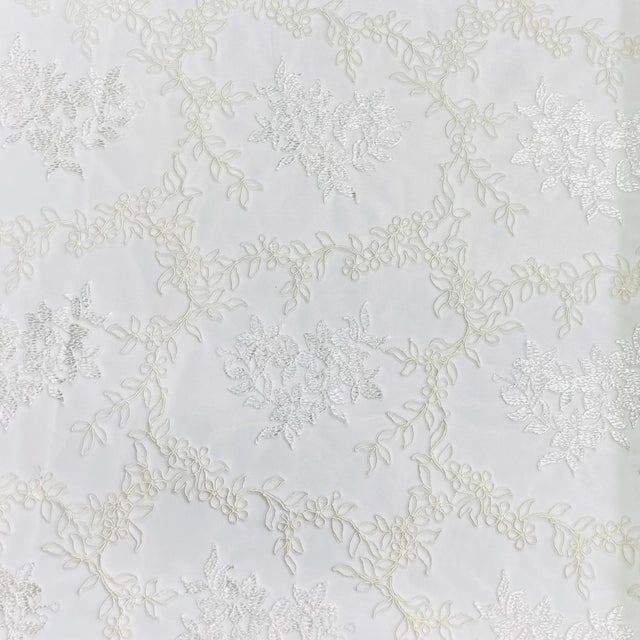 Pound A Metre Per Metre Bridal White Lace- 55'' Wide - (Lace 4)