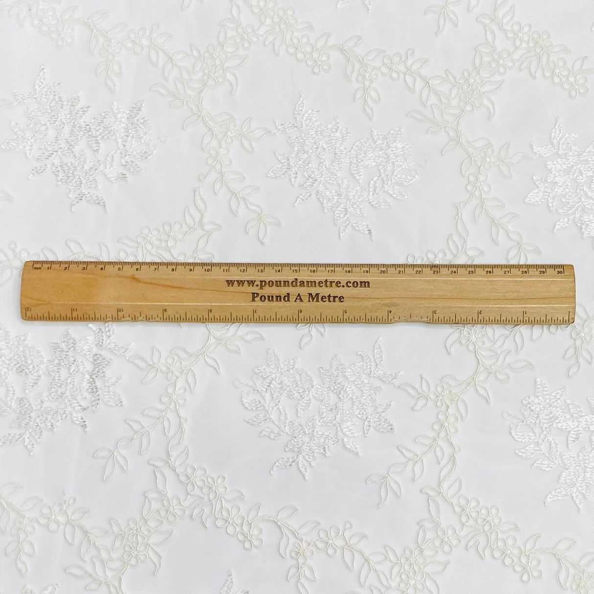 Pound A Metre Per Metre Bridal White Lace- 55'' Wide - (Lace 4)