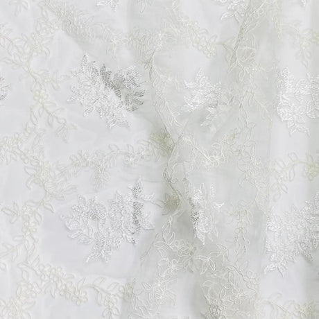 Pound A Metre Per Metre Bridal White Lace- 55'' Wide - (Lace 4)