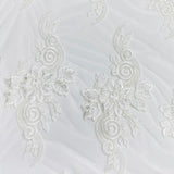 Pound A Metre Per Metre Bridal White Lace- 55'' Wide - (Lace 6)