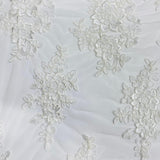 Pound A Metre Per Metre Bridal White Lace- 55'' Wide - (Lace 9)