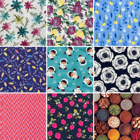 Pound A Metre Per Metre Clearance Digital Cotton 45'' Wide (Over 40 Variation Available)