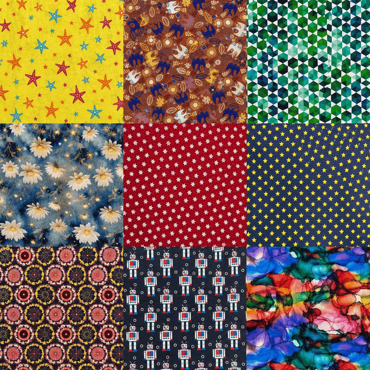 Pound A Metre Per Metre Clearance Digital Cotton 45'' Wide (Over 50 Variation Available)