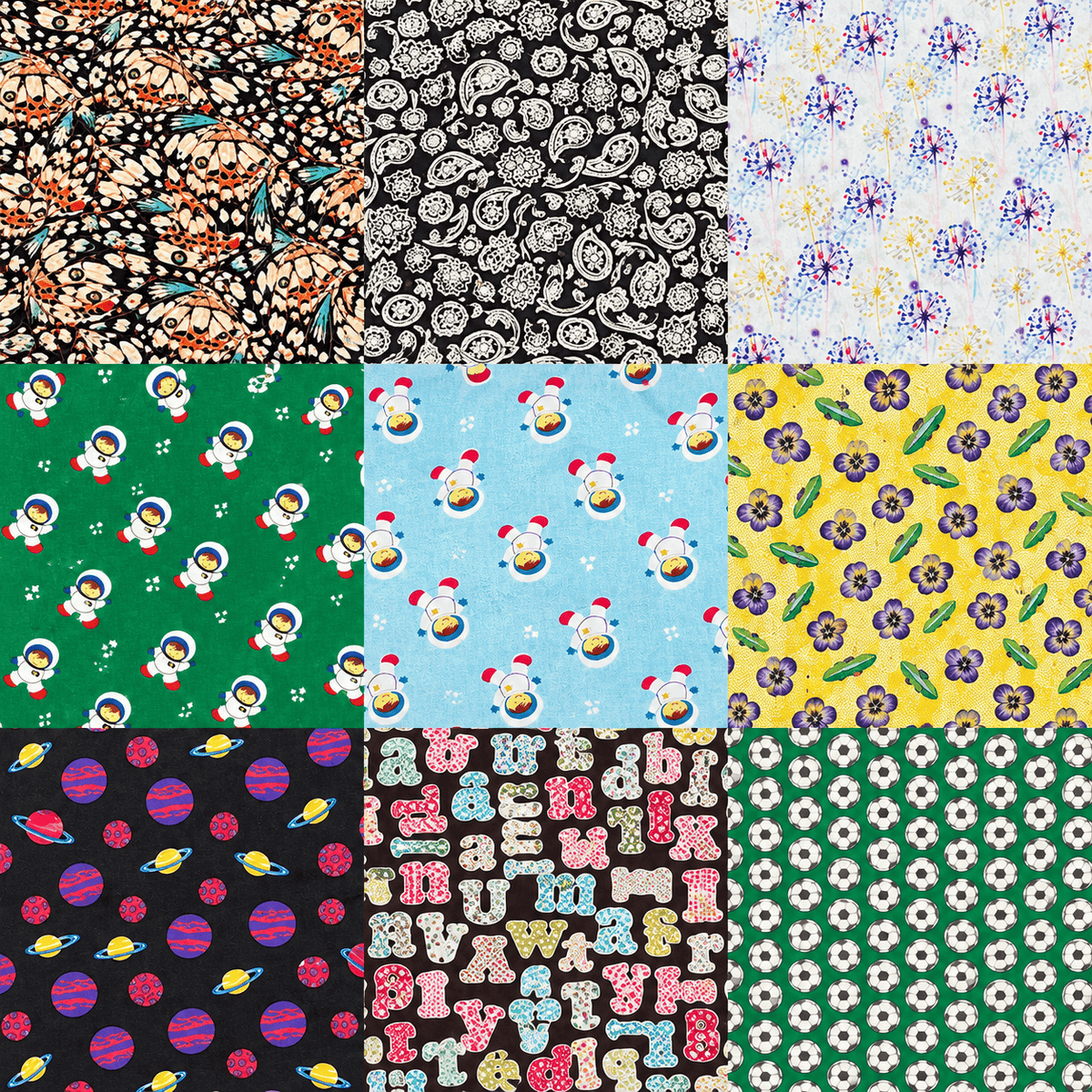Pound A Metre Per Metre Clearance Digital Cotton 45'' Wide (Over 50 Variation Available)