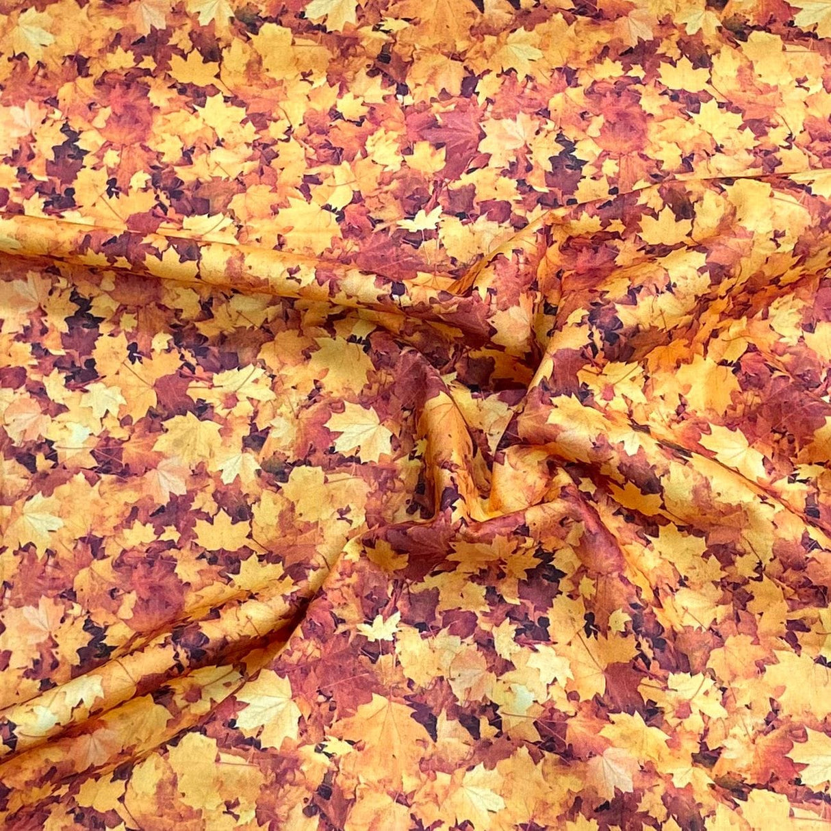 Pound A Metre Per Metre Per Metre Digitally Printed 100% Cotton- 45" Wide (Autumn leaf)