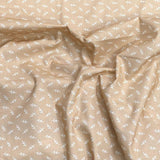 Pound A Metre Per Metre Per Metre Digitally Printed 100% Cotton- 45" Wide (Beige Stems)