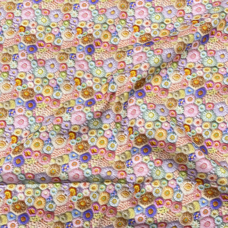 Pound A Metre Per Metre Per Metre Digitally Printed 100% Cotton- 45" Wide (Bright Flowers)
