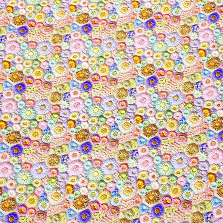Pound A Metre Per Metre Per Metre Digitally Printed 100% Cotton- 45" Wide (Bright Flowers)