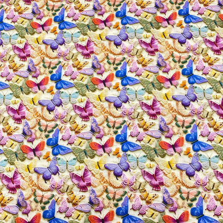 Pound A Metre Per Metre Per Metre Digitally Printed 100% Cotton- 45" Wide (Butterflies)
