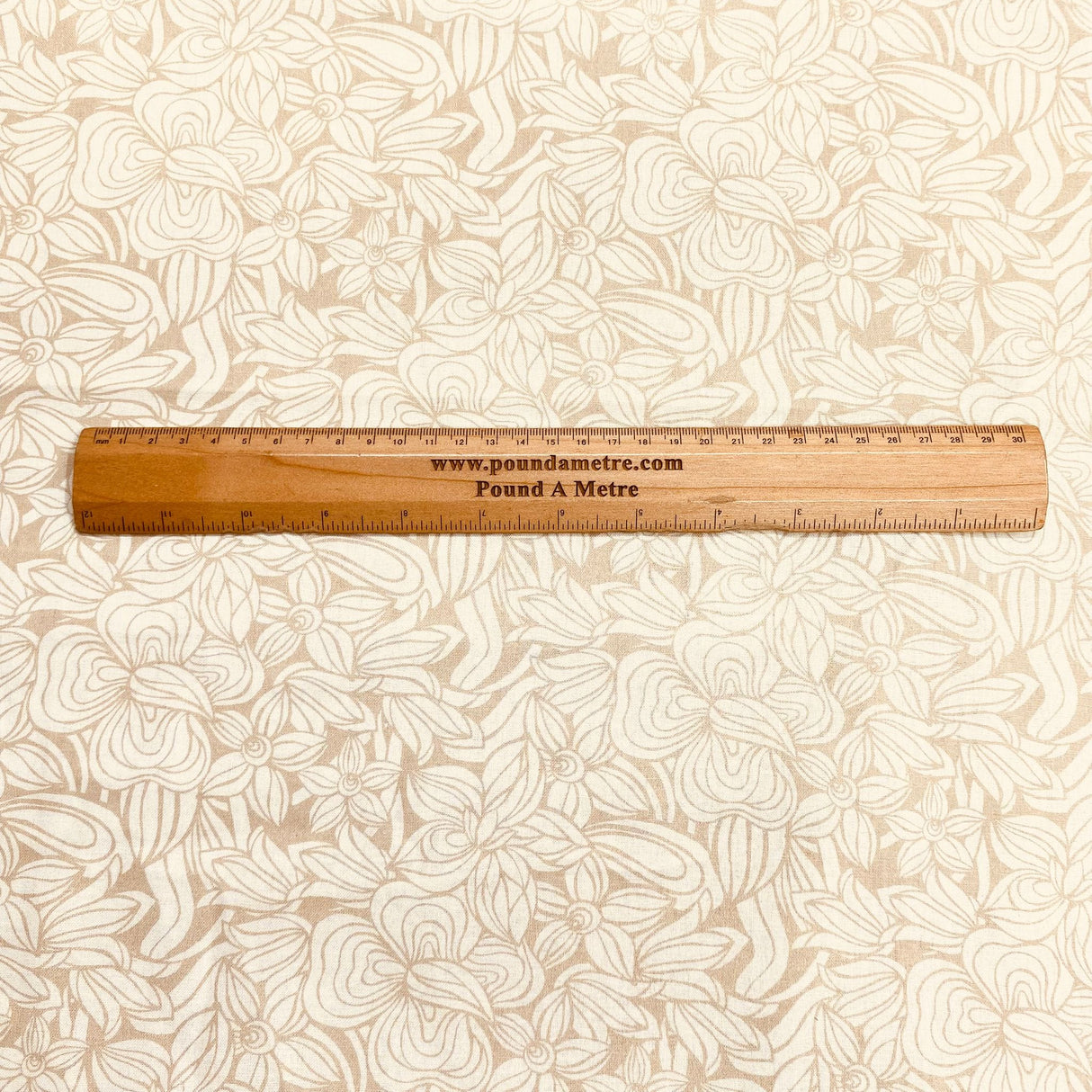 Pound A Metre Per Metre Per Metre Digitally Printed 100% Cotton- 45" Wide (Cream)