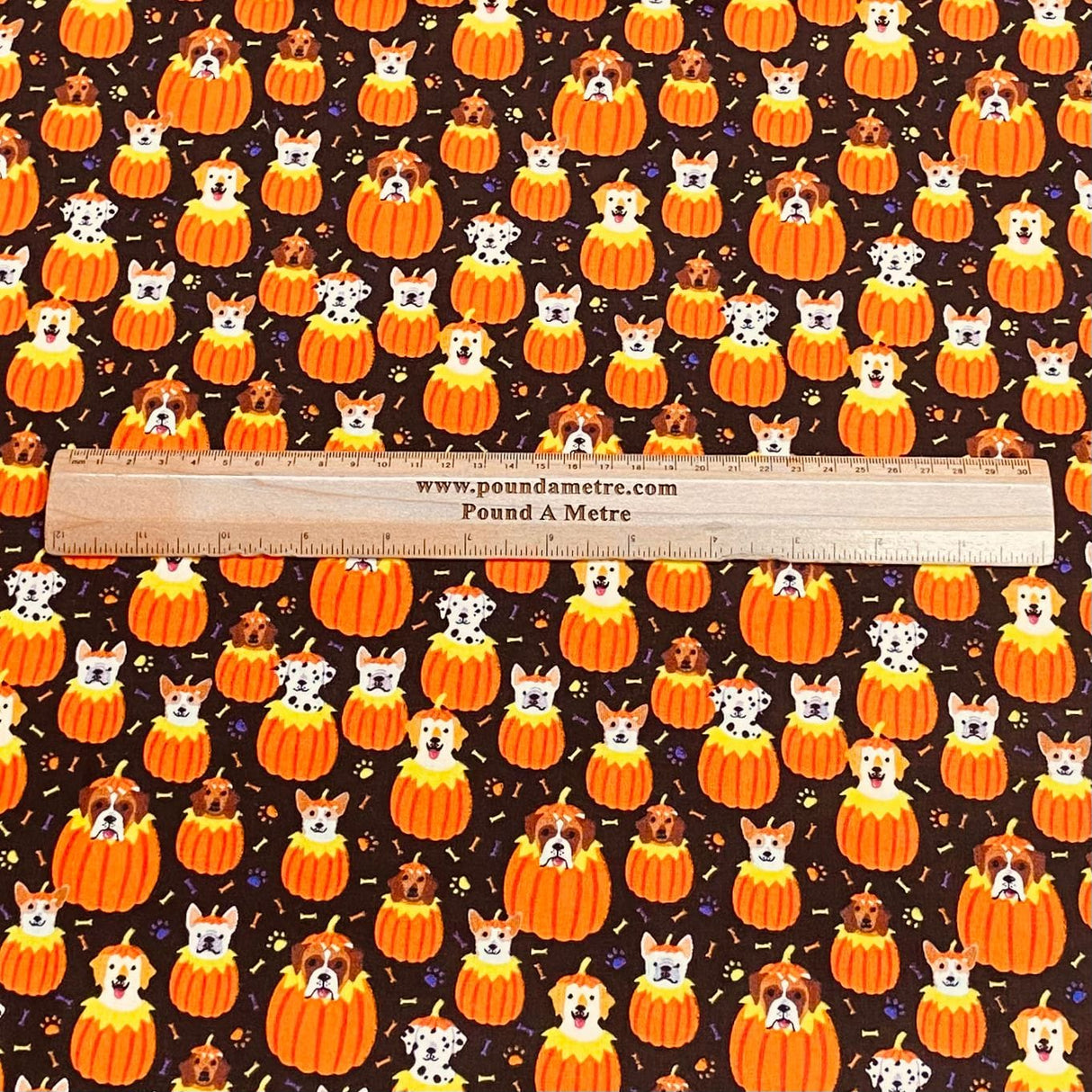 Pound A Metre Per Metre Per Metre Digitally Printed 100% Cotton- 45" Wide (Dogs)