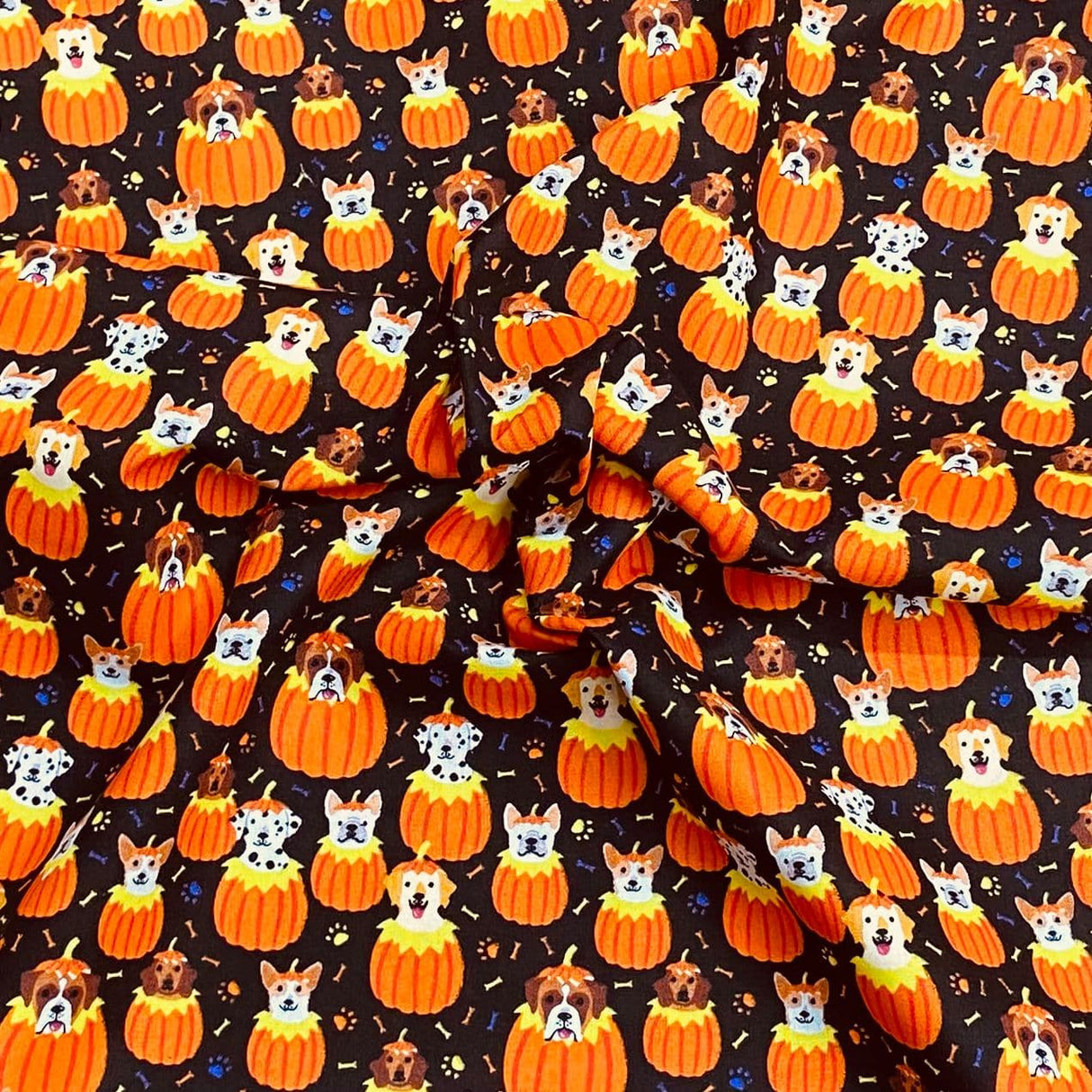 Pound A Metre Per Metre Per Metre Digitally Printed 100% Cotton- 45" Wide (Dogs)