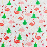 Pound A Metre Per Metre Per Metre Digitally Printed 100% Cotton- 45" Wide (Festive Flamingo)