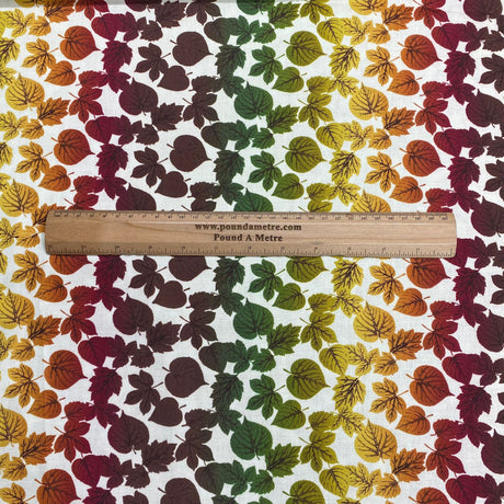 Pound A Metre Per Metre Per Metre Digitally Printed 100% Cotton- 45" Wide (Leaves)