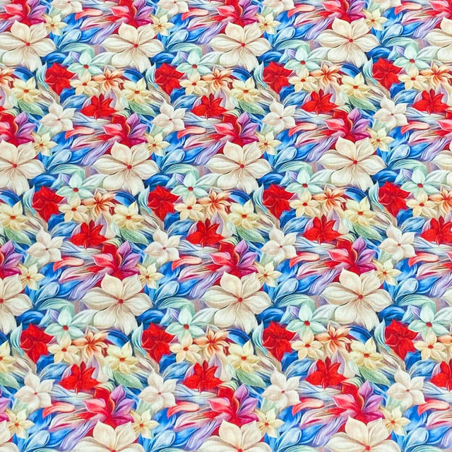 Pound A Metre Per Metre Per Metre Digitally Printed 100% Cotton- 45" Wide (Petals)