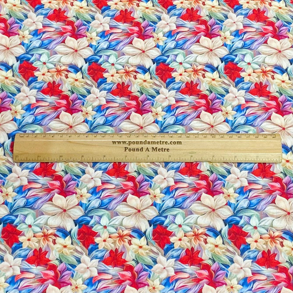 Pound A Metre Per Metre Per Metre Digitally Printed 100% Cotton- 45" Wide (Petals)