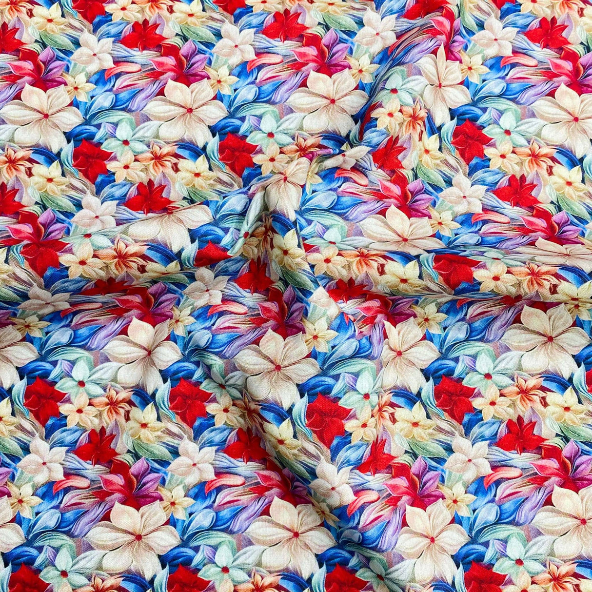 Pound A Metre Per Metre Per Metre Digitally Printed 100% Cotton- 45" Wide (Petals)