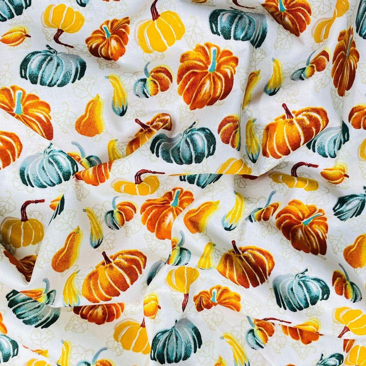 Pound A Metre Per Metre Per Metre Digitally Printed 100% Cotton- 45" Wide (Pumpkin Patch)