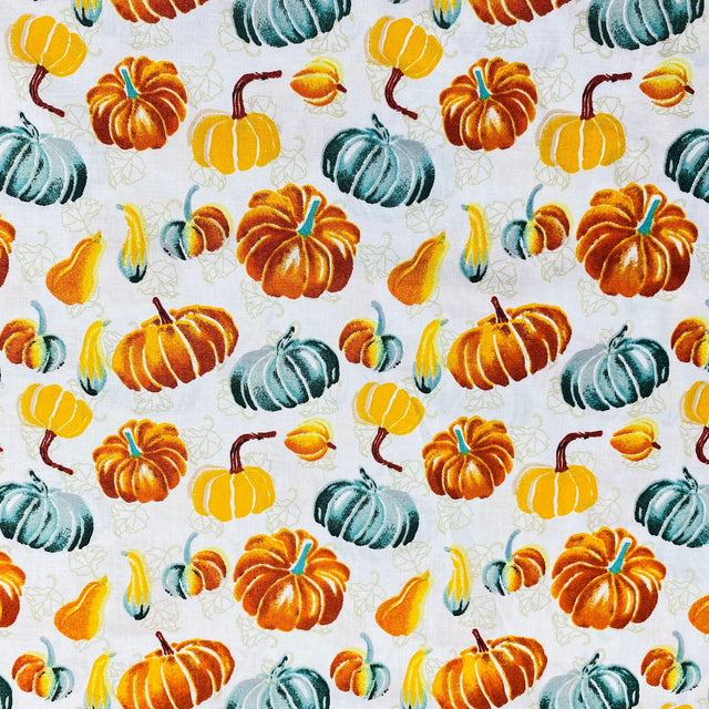 Pound A Metre Per Metre Per Metre Digitally Printed 100% Cotton- 45" Wide (Pumpkin Patch)