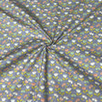 Pound A Metre Per Metre Per Metre Digitally Printed 100% Cotton- 45" Wide (Purple/grey with flowers)