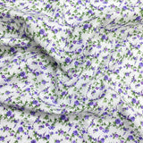 Pound A Metre Per Metre Per Metre Digitally Printed 100% Cotton- 45" Wide (Purple Petals)