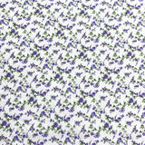 Pound A Metre Per Metre Per Metre Digitally Printed 100% Cotton- 45" Wide (Purple Petals)