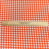 Pound A Metre Per Metre Per Metre Digitally Printed 100% Cotton- 45" Wide (Red Check)