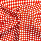 Pound A Metre Per Metre Per Metre Digitally Printed 100% Cotton- 45" Wide (Red Check)