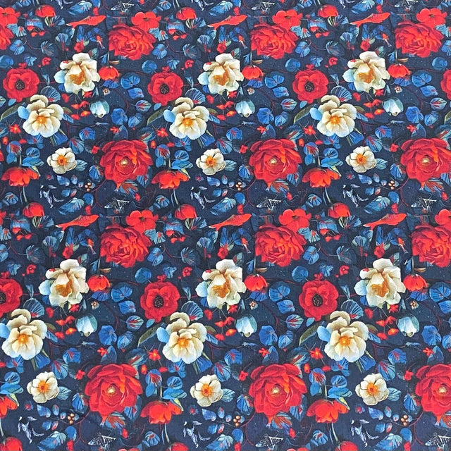 Pound A Metre Per Metre Per Metre Digitally Printed 100% Cotton- 45" Wide (Rose)