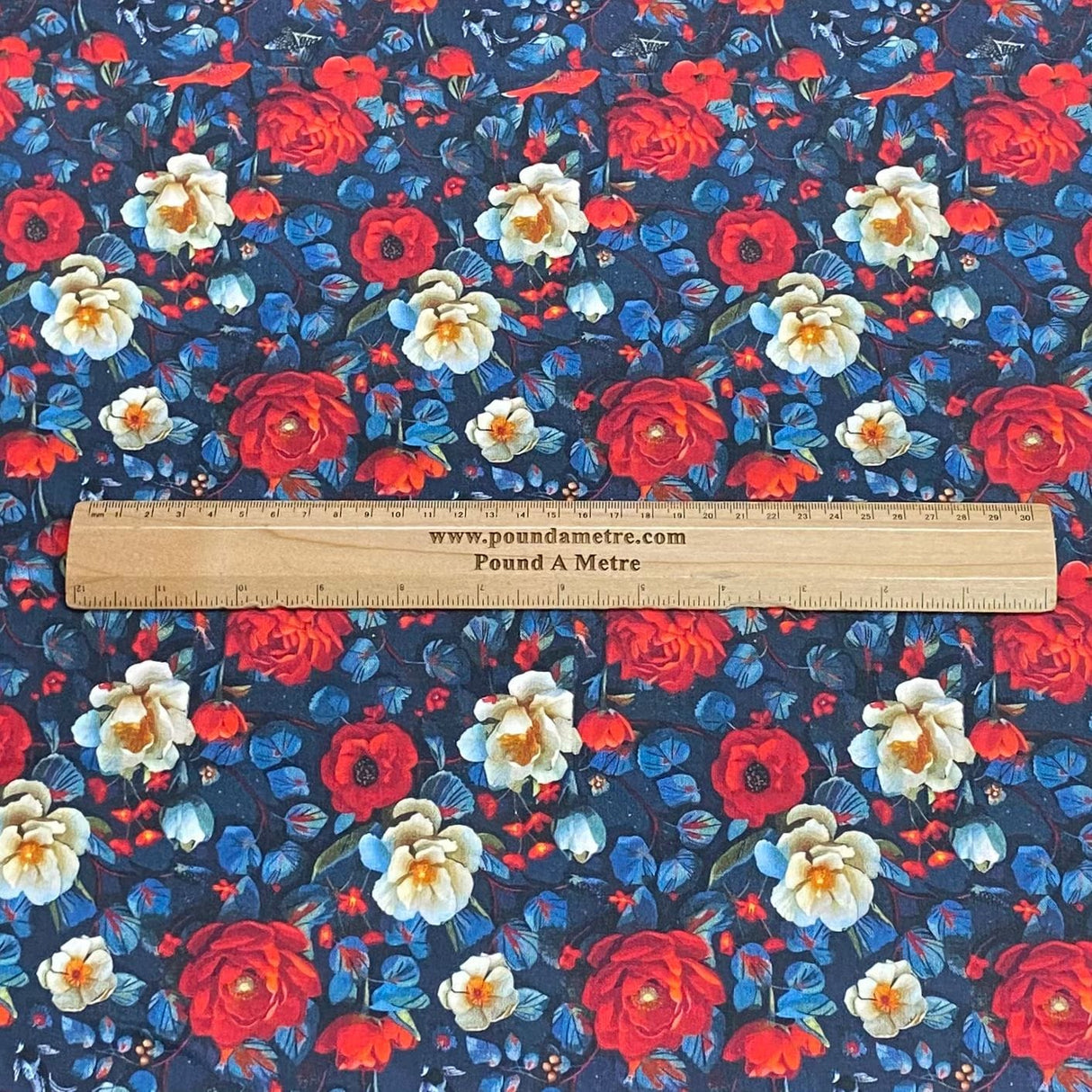 Pound A Metre Per Metre Per Metre Digitally Printed 100% Cotton- 45" Wide (Rose)