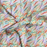 Pound A Metre Per Metre Per Metre Digitally Printed 100% Cotton- 45" Wide (Rose Swirl)