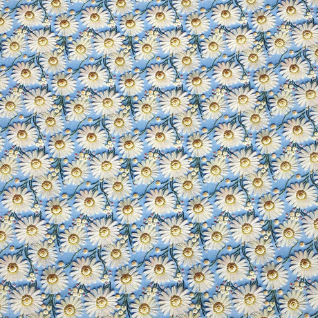 Pound A Metre Per Metre Per Metre Digitally Printed 100% Cotton- 45" Wide (Sunflowers Sky)