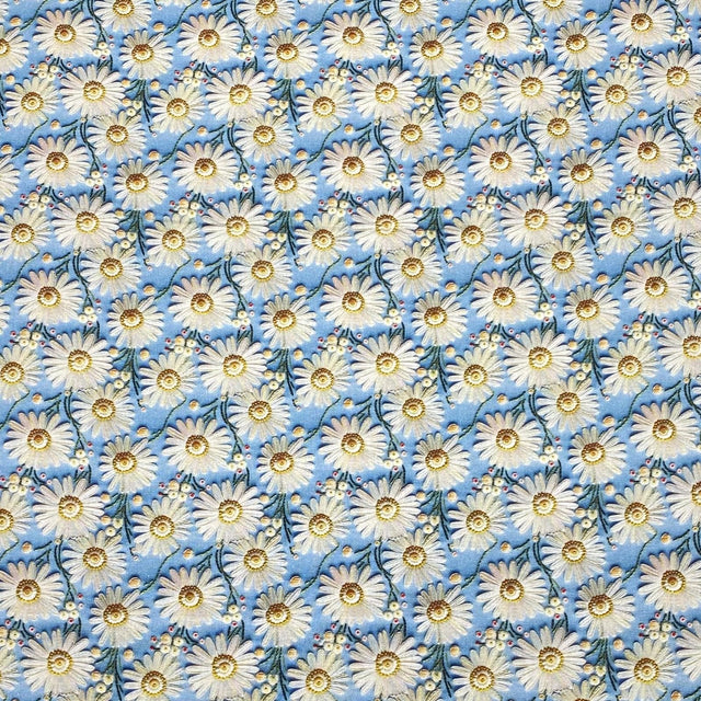 Pound A Metre Per Metre Per Metre Digitally Printed 100% Cotton- 45" Wide (Sunflowers Sky)