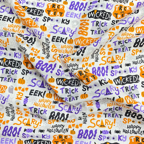 Pound A Metre Per Metre Per Metre Digitally Printed 100% Cotton- 45" Wide (Trick or Treat)