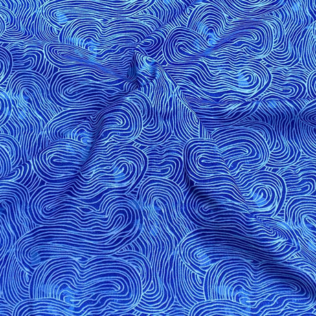 Pound A Metre Per Metre Per Metre Digitally Printed 100% Cotton- 45" Wide (Waves)