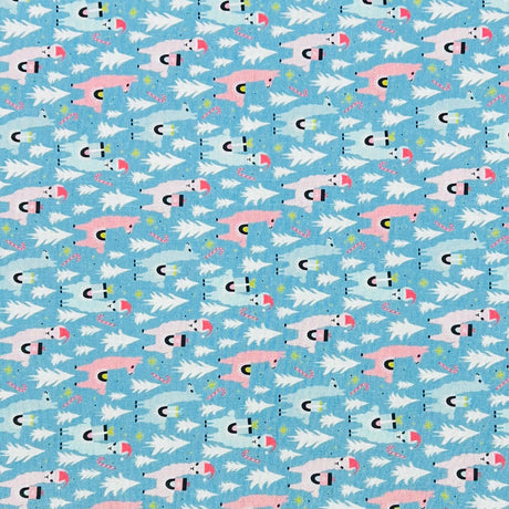Pound A Metre Per Metre Per Metre Digitally Printed Christmas 100% Cotton- 45" Wide (Hat)